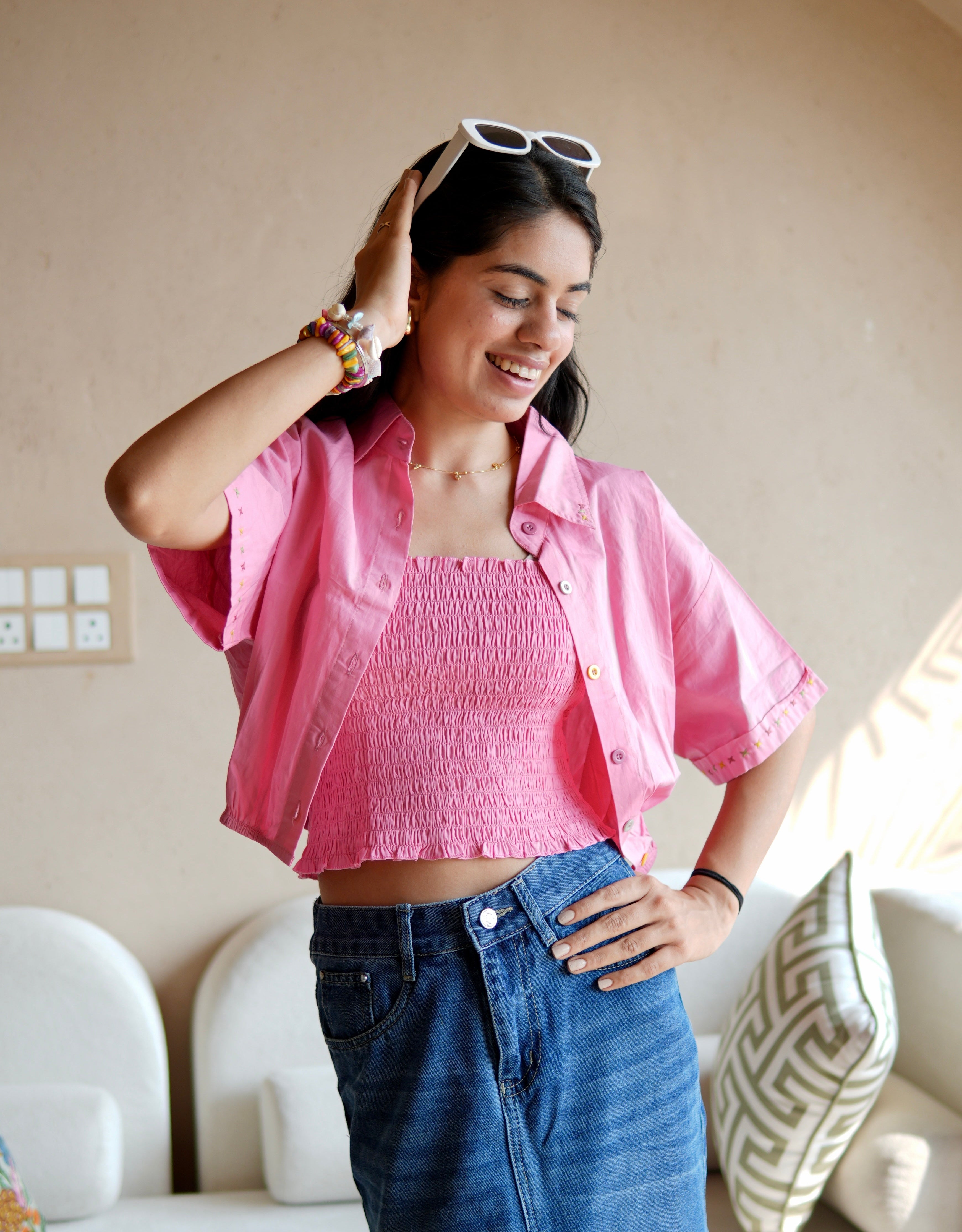 Soft Fit Smocked Top