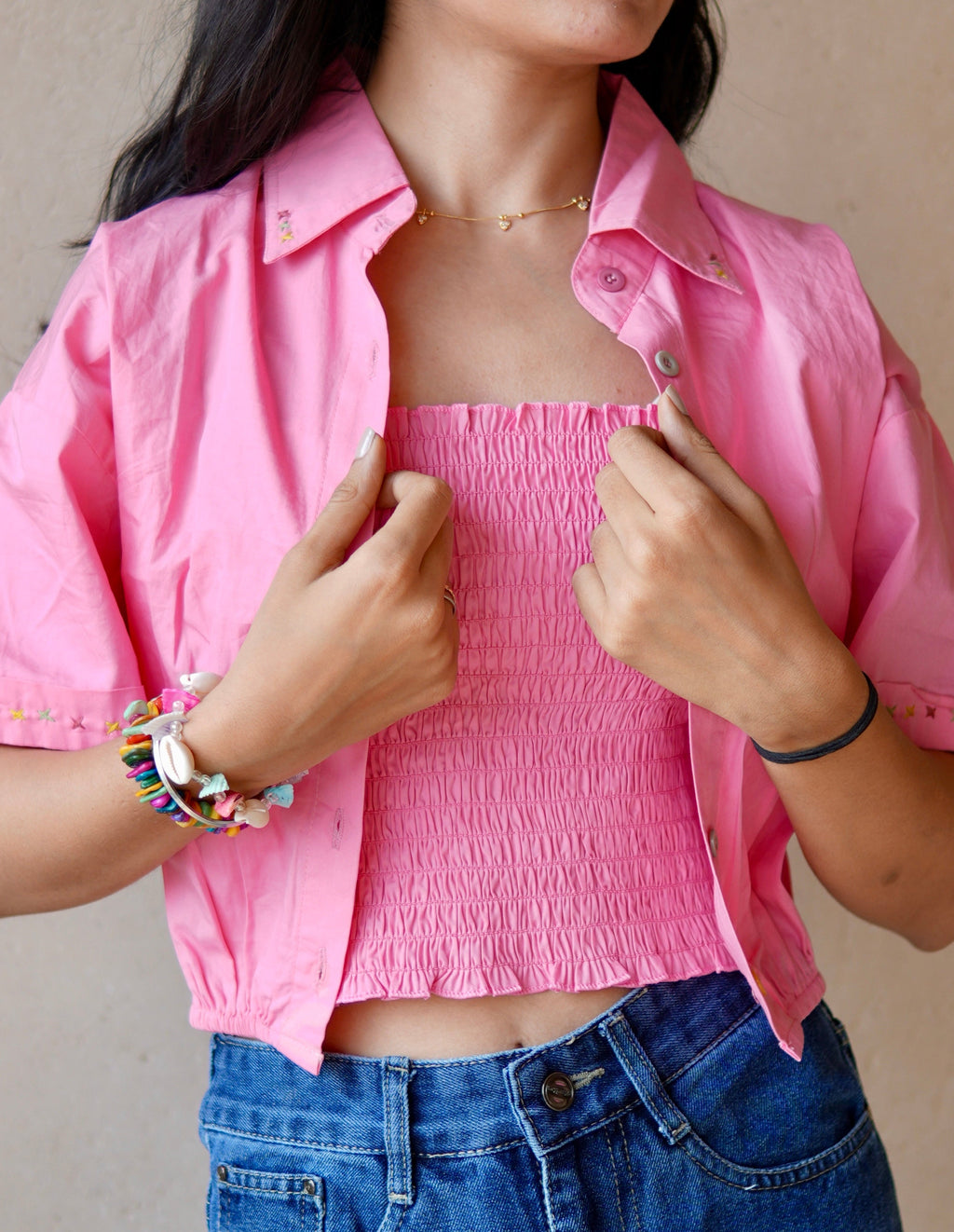 Soft Fit Smocked Top