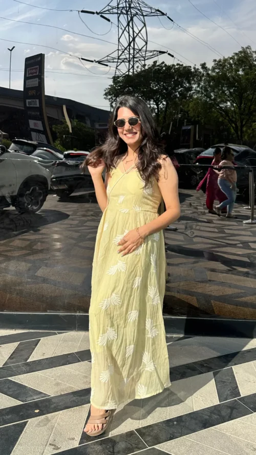 Yellow maxi dress