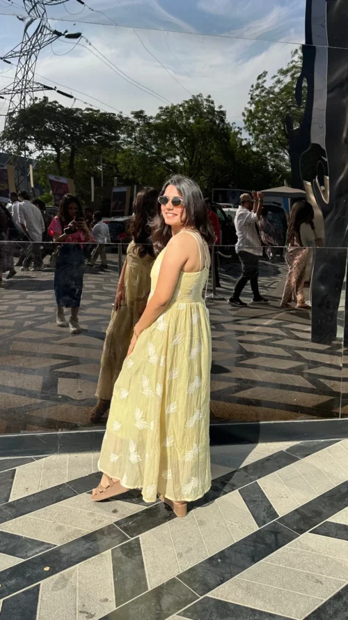 yellow maxi dress